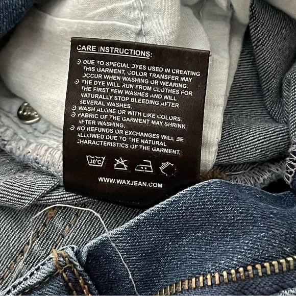 Wax Jeans Butt I Love You Size 9 - Picture 15 of 16